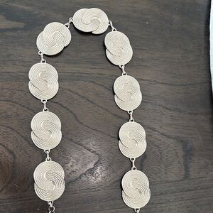 Chic Silver Swirl Belt